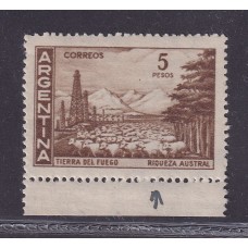 ARGENTINA 1959 GJ 1140 ESTAMPILLA NUEVA MINT VARIEDAD OVEJA OMITIDA